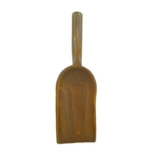 Wood Carved Food Scoop Shovel Farmhouse Country Kitchen Tool 12 Inches